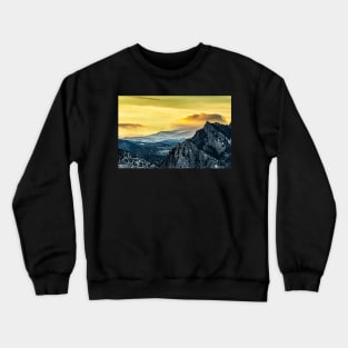 Near Sunset Over the Flatiron Mountains Crewneck Sweatshirt